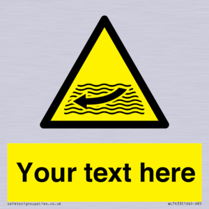 Custom Warning strong river flows